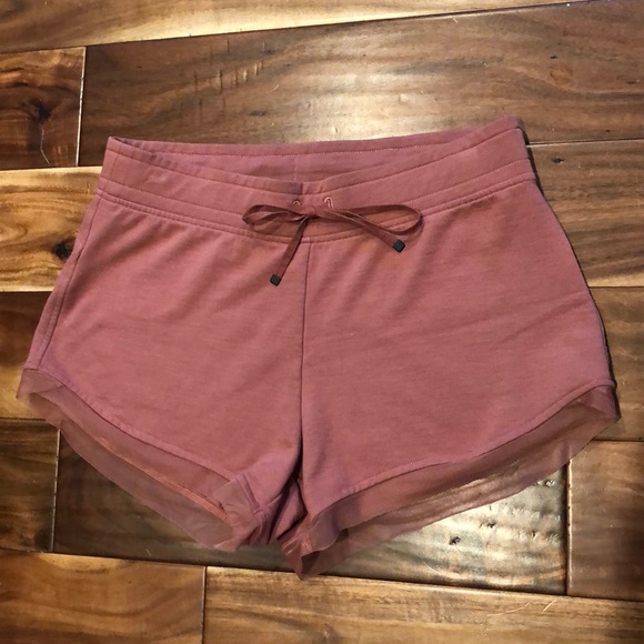 Victoria's Secret Pants - Victoria’s Secret Sport mesh trim fleece shorts